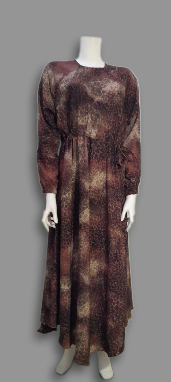 Silk  Printed Abaya