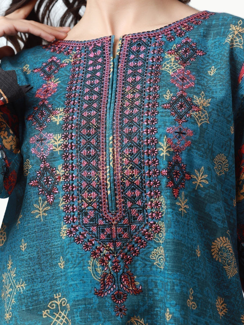 Embroidered Khaddar only Shirt