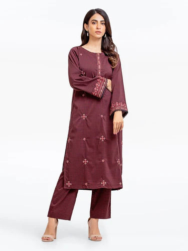 Pret 2Pc Embroidered Viscose Shirt