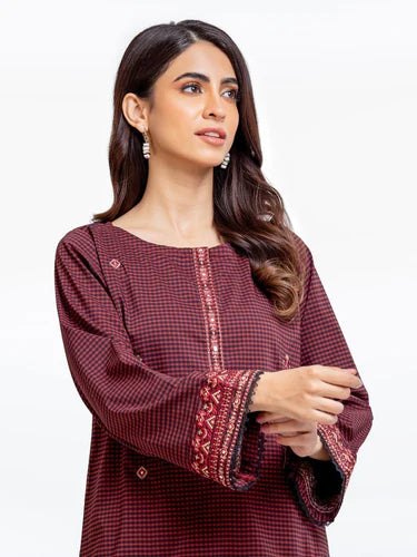 Pret 2Pc Embroidered Viscose Shirt