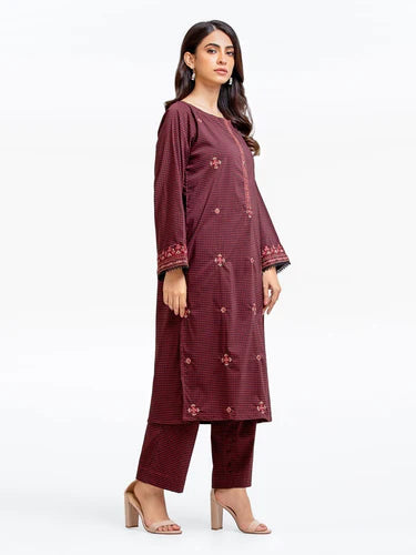 Pret 2Pc Embroidered Viscose Shirt