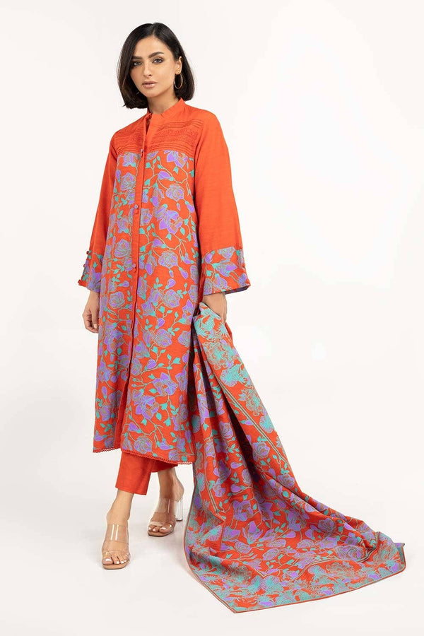 Gul Ahmed   Dyed Khaddar Suit