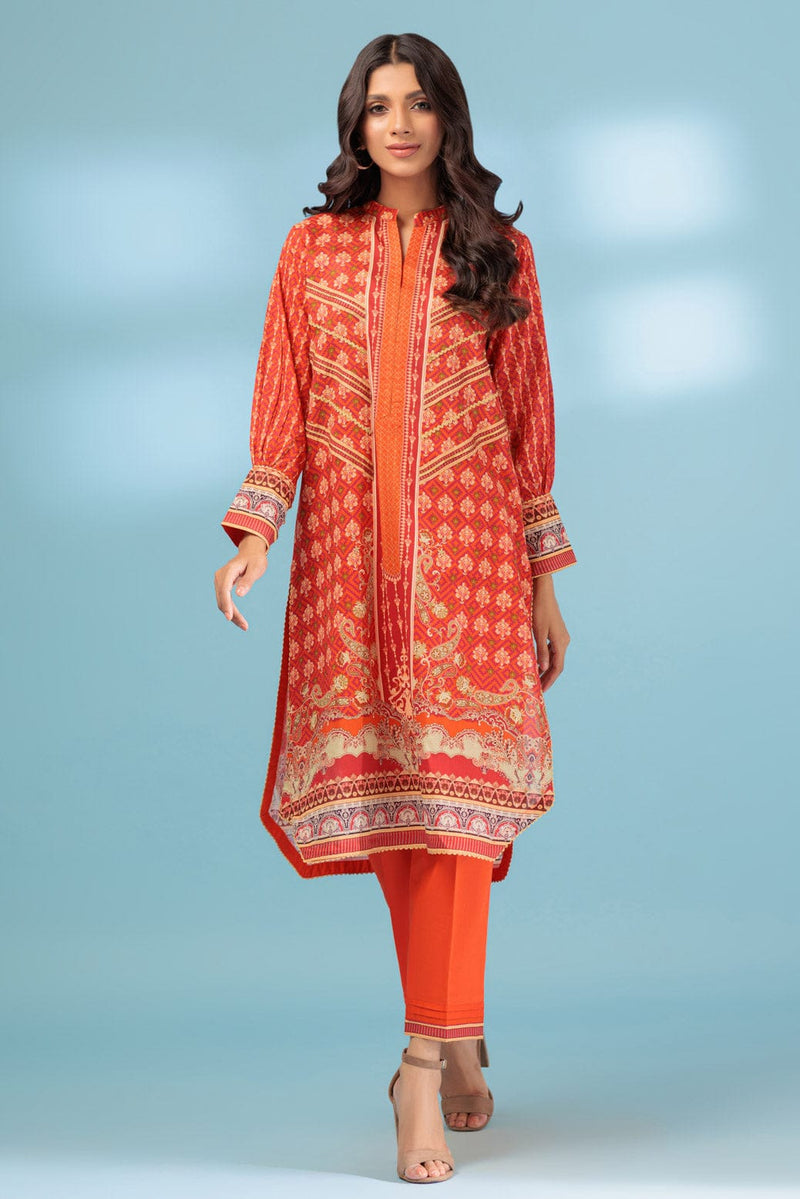 Orange-Lawn -2 piece