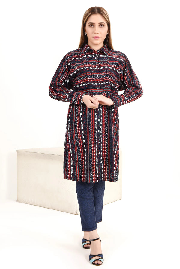 SHIRT CASUAL D/NAVY 1 PIECE