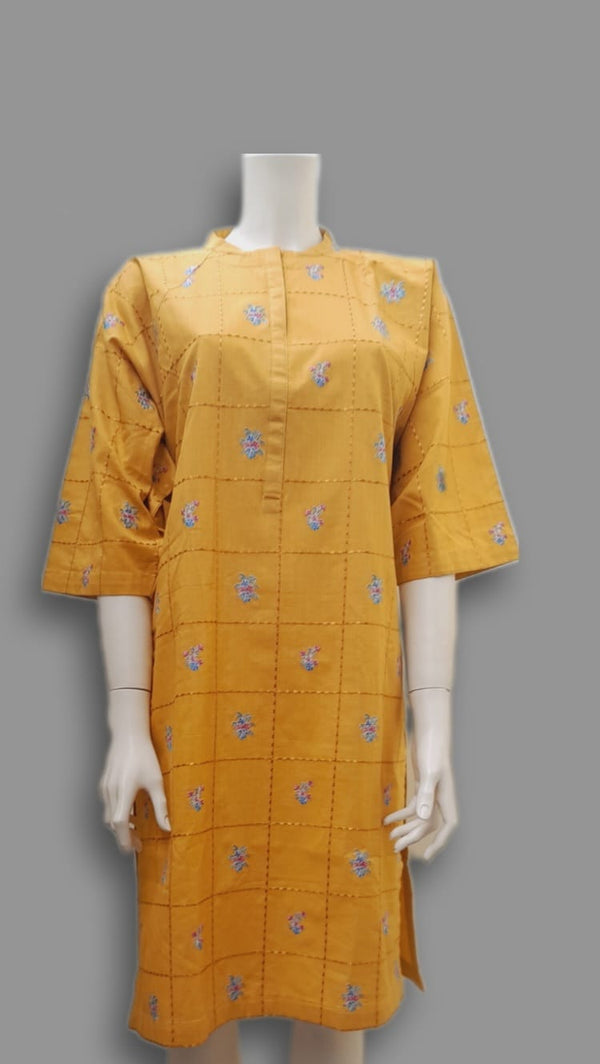 Ethnic  Khaadar Emroidered   shirt